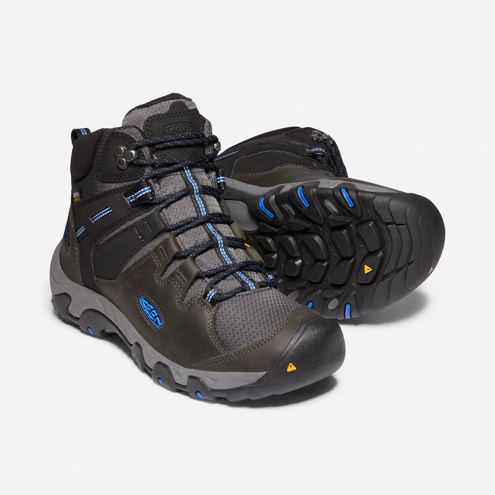 Keen Vandringskängor Herr Svarta/Blå - Steens Läder Waterproof - 608759XHO